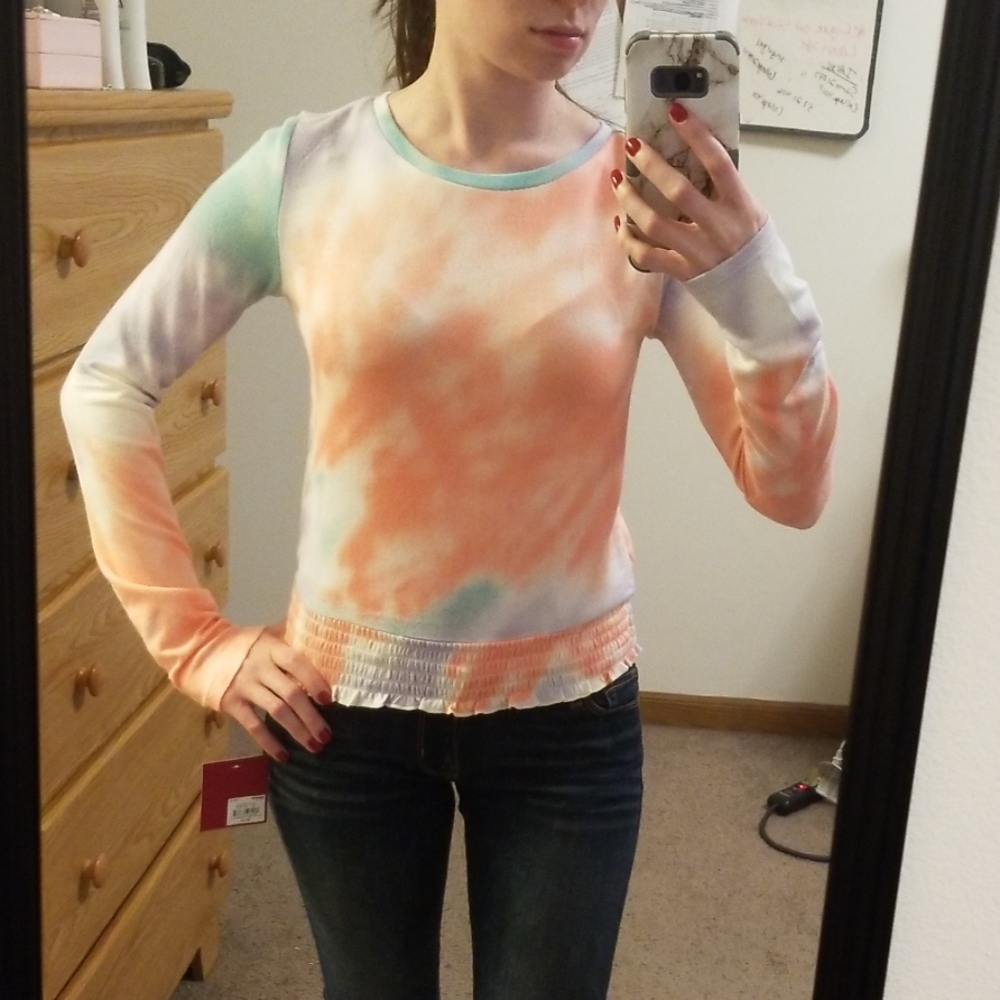Tye dyed super cozy and soft long sleeve tee NWT